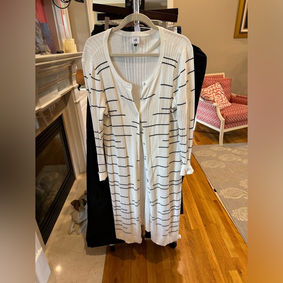 CABi Ribbed Long Button Up Sweater - size L - Picture 4 of 9